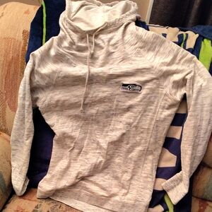 Gray Hooded Sweatshirt with Logo Adult Medium